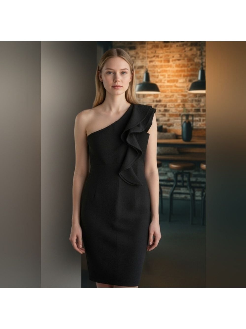 BAOSUU Black One Shoulder Dress NWT